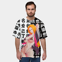 Футболка оверсайз мужская Рангику Мацумото - Блич, цвет: 3D-принт — фото 2