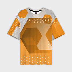 Футболка оверсайз мужская Яркий геометрический декоративный фон, цвет: 3D-принт