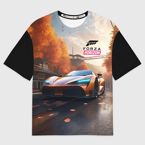 Мужская футболка оверсайз Forza Horison осенний пейзаж / 3D-принт – фото 1