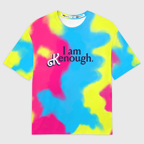 Мужская футболка оверсайз I Am Kenough Tie-Dye / 3D-принт – фото 1
