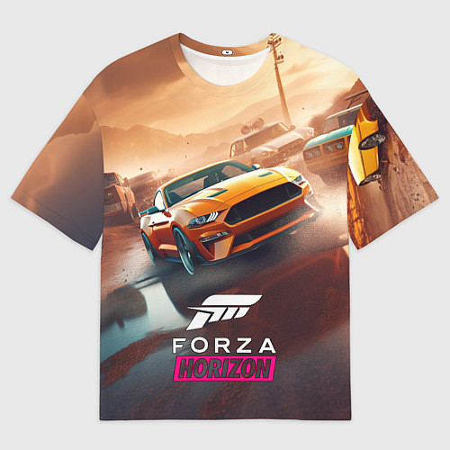 Мужская футболка оверсайз Forza Horizon race / 3D-принт – фото 1