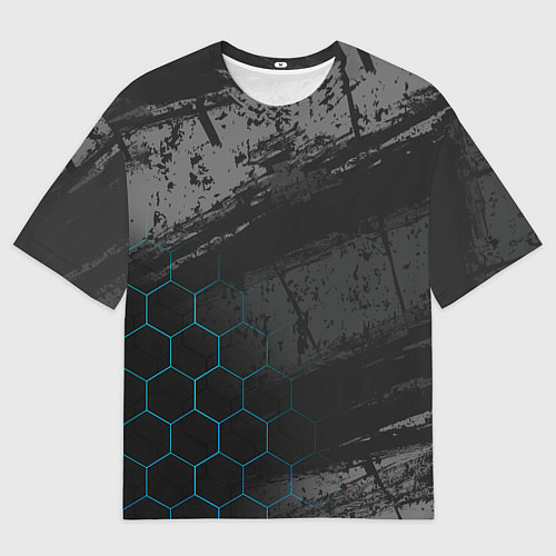 Мужская футболка оверсайз Абстракция гранж / 3D-принт – фото 1