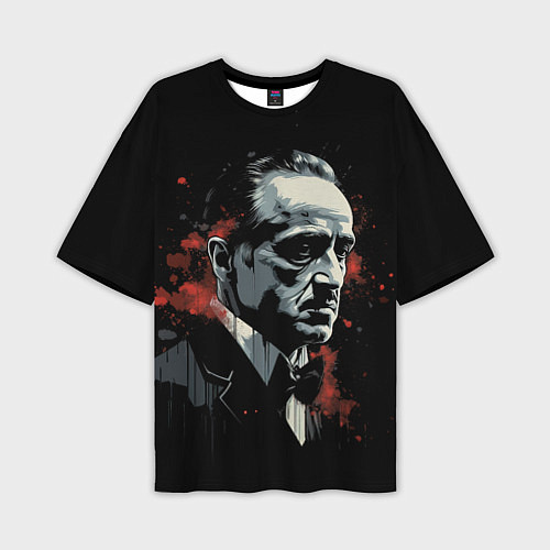 Мужская футболка оверсайз Портрет Дон Вито Корлеоне / 3D-принт – фото 1
