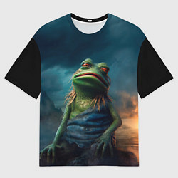 Футболка оверсайз мужская Уставший Пепе, цвет: 3D-принт