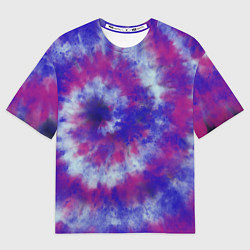 Футболка оверсайз мужская Tie-Dye дизайн, цвет: 3D-принт