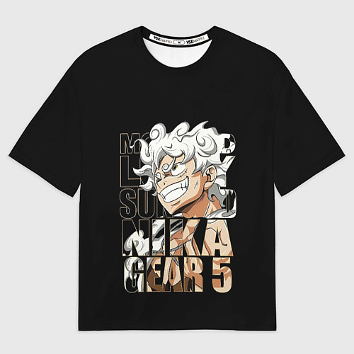 Мужская футболка оверсайз Luffy Gear 5 Луффи / 3D-принт – фото 1
