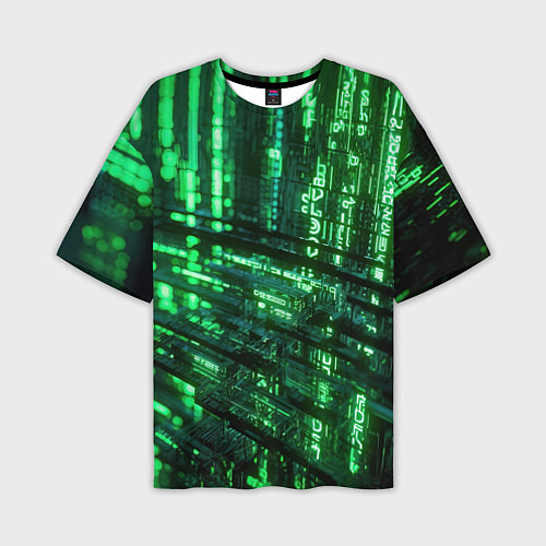 Мужская футболка оверсайз Цифровая текстура / 3D-принт – фото 1