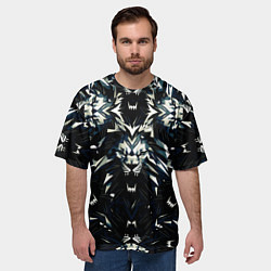 Футболка оверсайз мужская Прайд львов, цвет: 3D-принт — фото 2