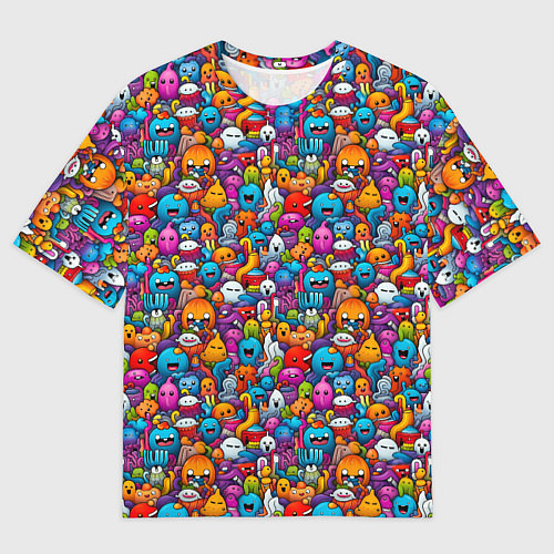 Мужская футболка оверсайз Маленькие монстрики / 3D-принт – фото 1