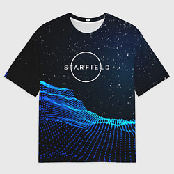 Мужская футболка оверсайз Space logo Starfield