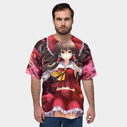 Футболка оверсайз мужская Touhou Project Рейму, цвет: 3D-принт — фото 2