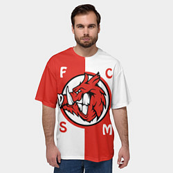 Футболка оверсайз мужская FCSM мясо, цвет: 3D-принт — фото 2