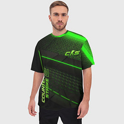 Футболка оверсайз мужская CS2 green neon, цвет: 3D-принт — фото 2
