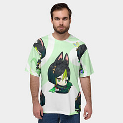 Футболка оверсайз мужская Chibi Tighnari Genshin Impact, цвет: 3D-принт — фото 2