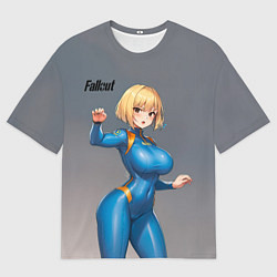 Футболка оверсайз мужская Аниме девушка из фалаут, цвет: 3D-принт