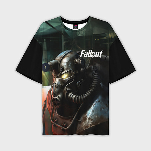 Мужская футболка оверсайз Fallout dark style / 3D-принт – фото 1
