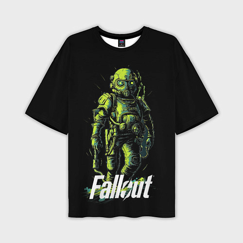 Мужская футболка оверсайз Fallout green / 3D-принт – фото 1