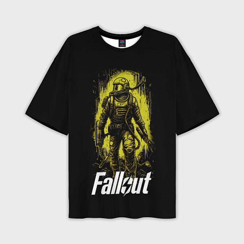 Мужская футболка оверсайз Fallout green style / 3D-принт – фото 1