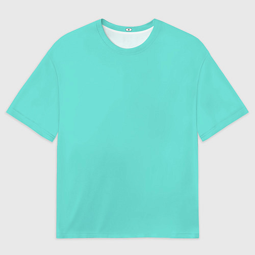 Мужская футболка оверсайз Цвет Тиффани / 3D-принт – фото 1