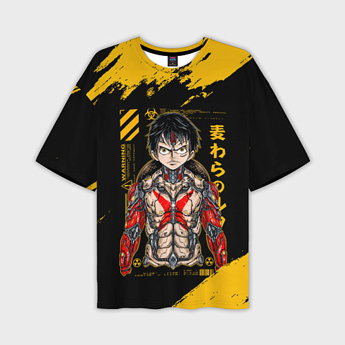 Мужская футболка оверсайз Киборг Луффи - One Piece / 3D-принт – фото 1