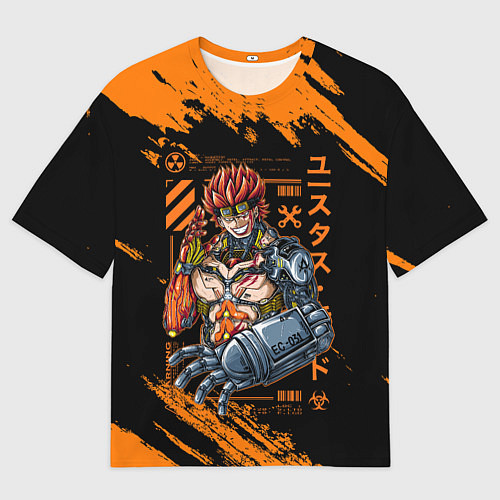 Мужская футболка оверсайз Киборг Юстасс Кид - One Piece / 3D-принт – фото 1
