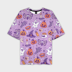 Мужская футболка оверсайз Halloween pattern арт