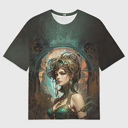 Футболка оверсайз мужская Изумрудная жрица, цвет: 3D-принт