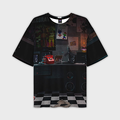 Мужская футболка оверсайз FNAF комната / 3D-принт – фото 1