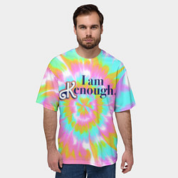Футболка оверсайз мужская I am Kenough - retro tie-dye, цвет: 3D-принт — фото 2