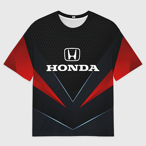 Мужская футболка оверсайз Honda - технологии / 3D-принт – фото 1