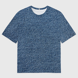 Мужская футболка оверсайз Текстура джинсы