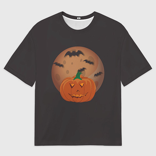 Мужская футболка оверсайз Злая тыква 2024 / 3D-принт – фото 1