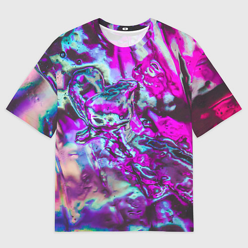 Мужская футболка оверсайз Жидкое буйство красок / 3D-принт – фото 1