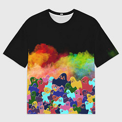 Мужская футболка оверсайз Приведения из дыма