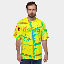 Футболка оверсайз мужская Cs go cracks skin, цвет: 3D-принт — фото 2
