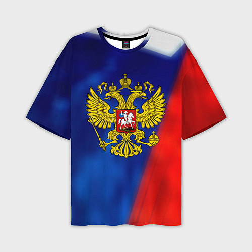 Мужская футболка оверсайз Россия спортивная коллекция / 3D-принт – фото 1