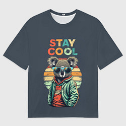 Мужская футболка оверсайз Оставайся спокойным