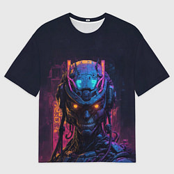 Мужская футболка оверсайз Мрачный кибердемон