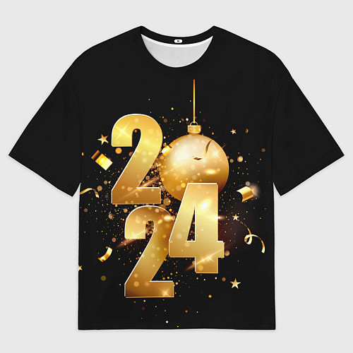 Мужская футболка оверсайз Новый 2024 год / 3D-принт – фото 1