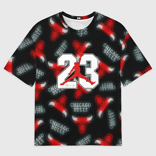 Мужская футболка оверсайз Basketball jordan logo / 3D-принт – фото 1