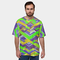 Футболка оверсайз мужская Зелёные ретро стрелки, цвет: 3D-принт — фото 2