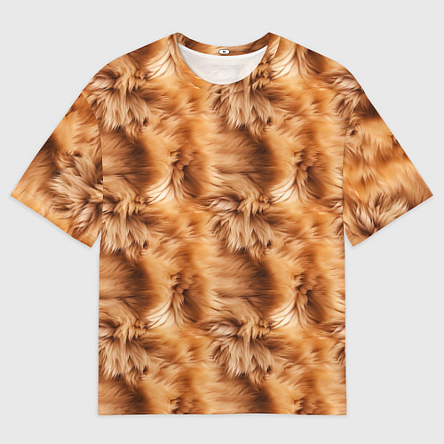 Мужская футболка оверсайз Меховой паттерн / 3D-принт – фото 1