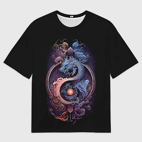 Мужская футболка оверсайз Мифический дракон / 3D-принт – фото 1