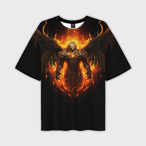 Мужская футболка оверсайз Пламенный Бог Тот / 3D-принт – фото 1