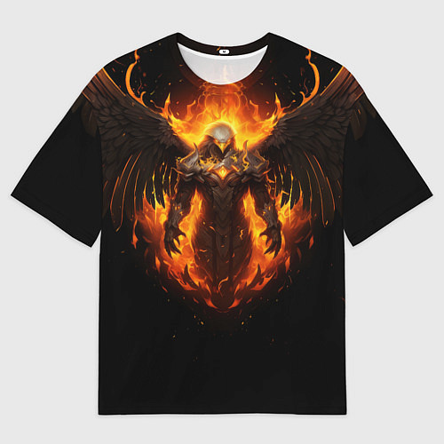 Мужская футболка оверсайз Пламенный Бог Тот / 3D-принт – фото 1