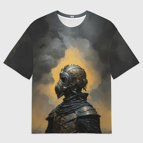 Мужская футболка оверсайз Рыцарь в узорчатой броне / 3D-принт – фото 1