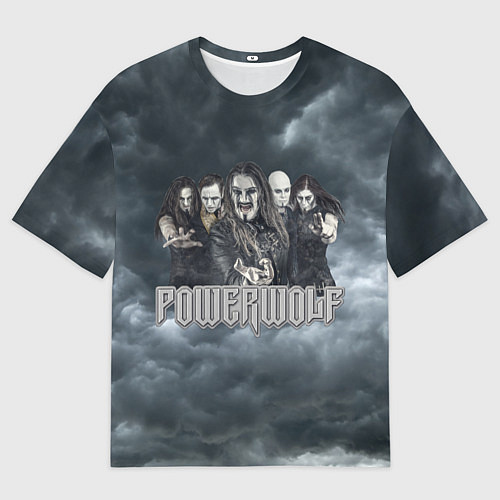 Мужская футболка оверсайз Powerwolf band / 3D-принт – фото 1