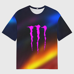 Футболка оверсайз мужская Monster energy gradient color, цвет: 3D-принт