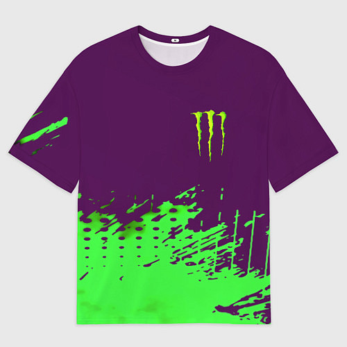 Мужская футболка оверсайз Monster energy taurin / 3D-принт – фото 1