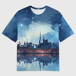 Мужская футболка оверсайз Хрустальный город